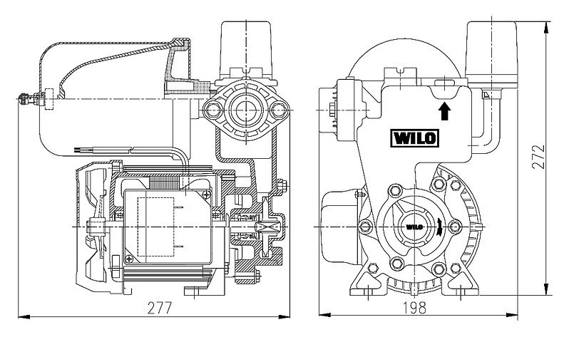 Warum schaltet sich die Wilo pw-175e-Pumpe aus und wie kann das Problem gelöst werden?