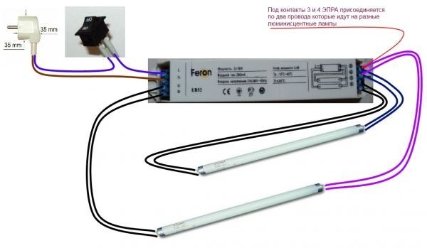 Vorschaltgerät für Leuchtstofflampen: Schemata elektronischer Vorschaltgeräte, wie man Leuchtstofflampen prüft und auswählt und auch eine Stromversorgung aus einer alten Cll herstellt