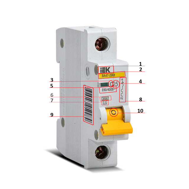 Die Bezeichnung des Leistungsschalters auf dem Diagramm - alles über den Elektriker