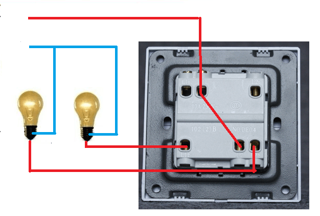 Tilslutning af en lysekrone til en dobbeltkontakt: diagrammer + installationsregler