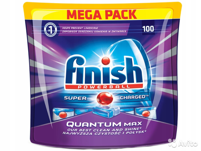 Überprüfung der Finish-Tabletten für die Spülmaschine - Punkt j