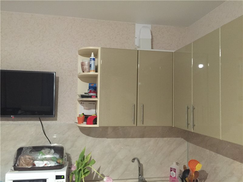 So hängen Sie Hängeschränke mit einer Lüftungsbox an die Wand. Blumen ZhK (St. Akademiemitglied Sacharowa)