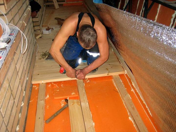 Erwärmen des Bodens der Loggia mit Schritt-für-Schritt-Anleitung von Penoplex