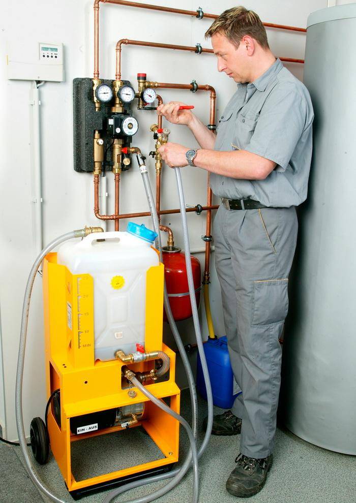 Spülen der Heizungsanlage: Arten, Möglichkeiten und Methoden der Do-it-yourself-Anwendung