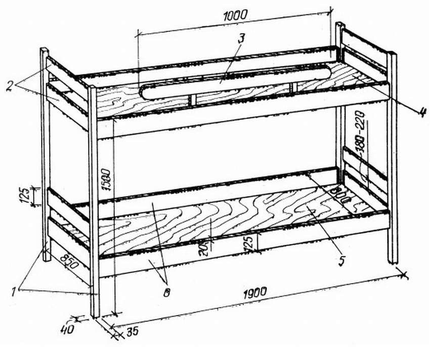 DIY Bett aus Holz: Zeichnungen und Montage, Anleitung