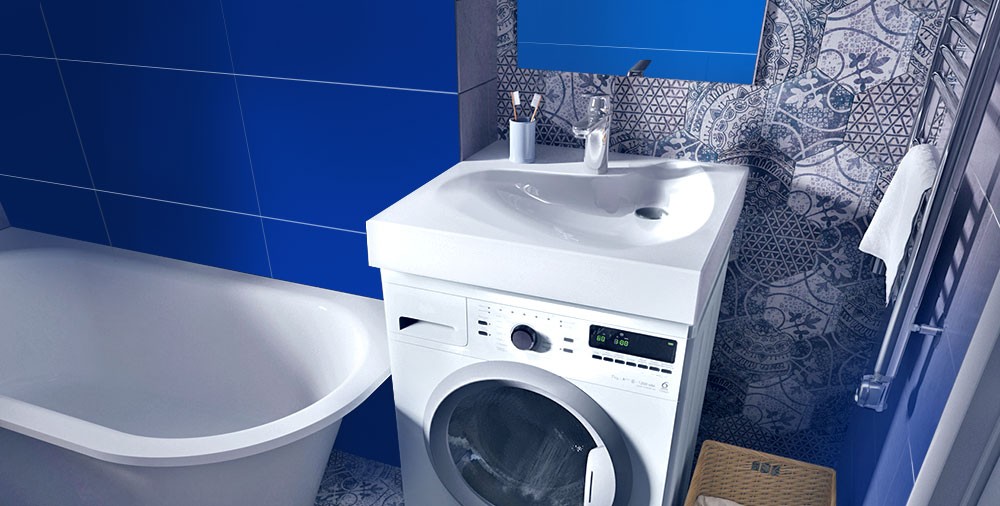Vaskemaskine i et lille badeværelse under vasken: funktioner og vurdering af de bedste producenter