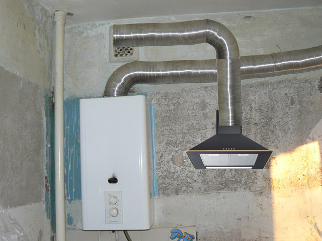 Ventilation til en gaskedel i et privat hus: arrangementsregler og installationsmetoder