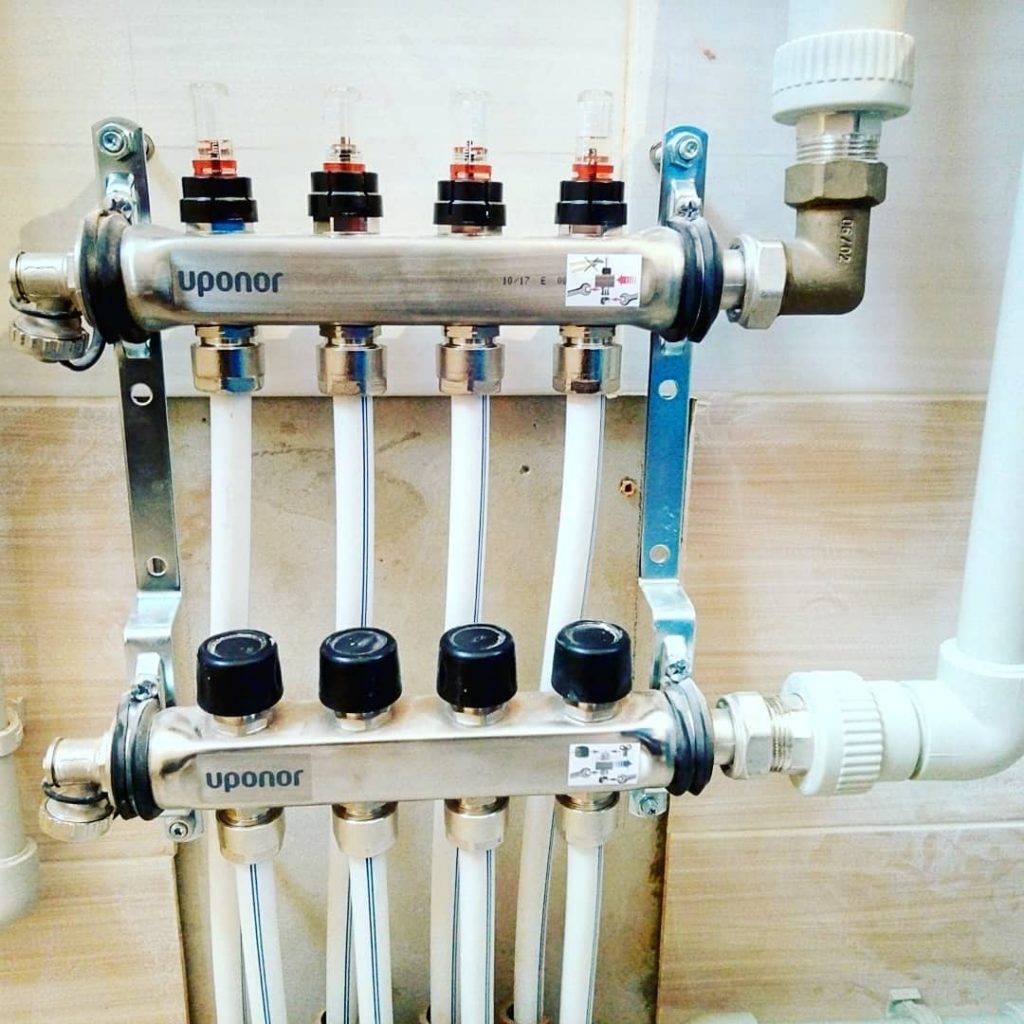 Heizungsverteiler: Kamm mit Hydraulik Pfeil | Ingenieur wird Ihnen sagen, wie es geht