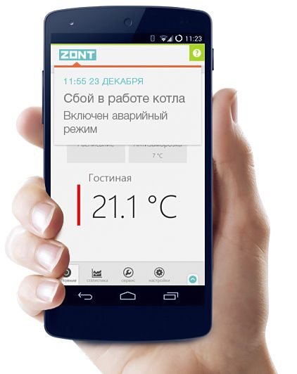 Styring af en gaskedel via en smartphone: essensen af ​​innovative ordninger til koordinering af driften af ​​udstyr på afstand