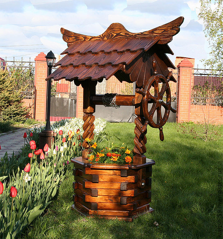 Do-it-yourself-Haus für einen Brunnen: Zeichnungen, Maße, Fotos, Videos
