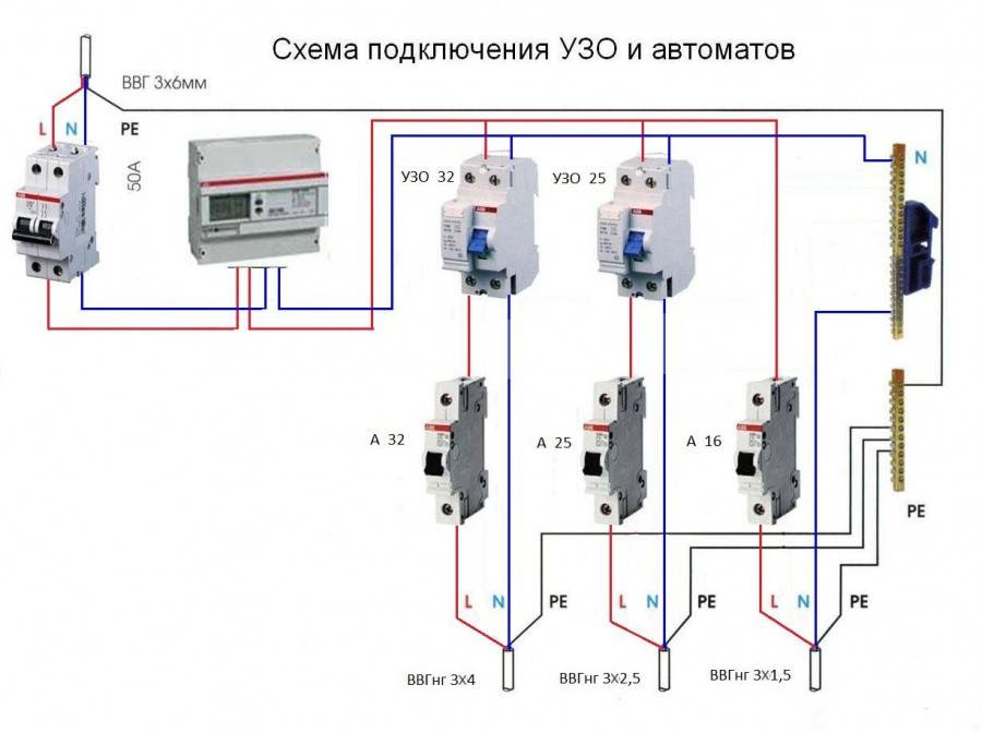 Anschließen eines Ouzo an ein einphasiges Netzwerk ohne Erdung: Diagramme + Arbeitsablauf