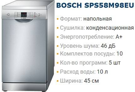 Bosch 45 cm fritstående opvaskemaskiner: de bedste modeller + producentanmeldelser