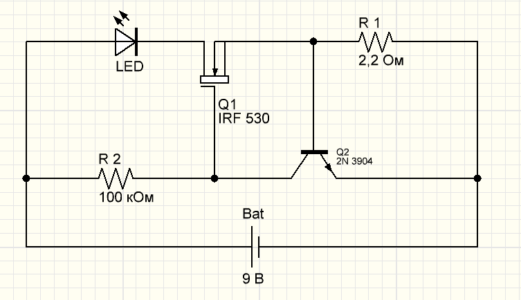 LED-lampekredsløb: simpel driverenhed