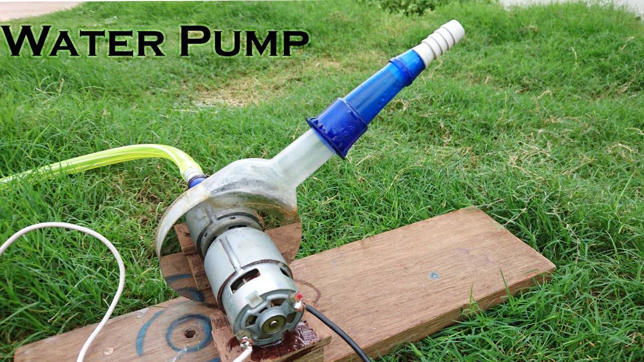 Hausgemachte Pumpe zum Pumpen von Abwasser zum Selbermachen