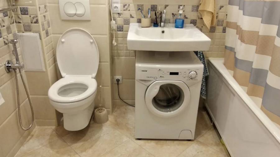 So installieren Sie ein Waschbecken über einer Waschmaschine: Regeln und Installationsmethode, Fotos und nützliche Tipps von Experten