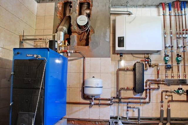 Heizungsschema für ein zweistöckiges Haus