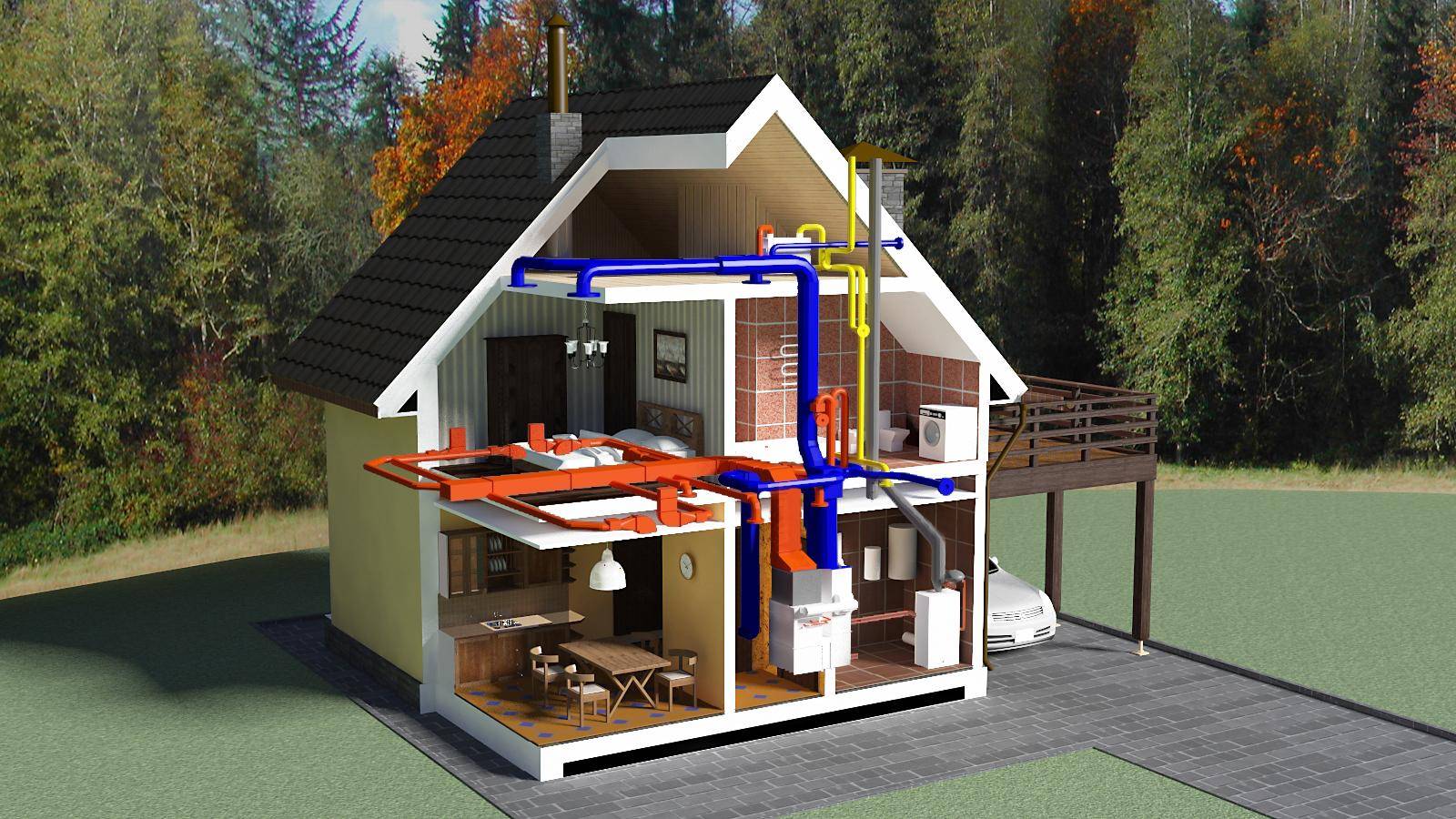 Umweltfreundliches Haus, ein Ökohaus mit eigenen Händen bauen
