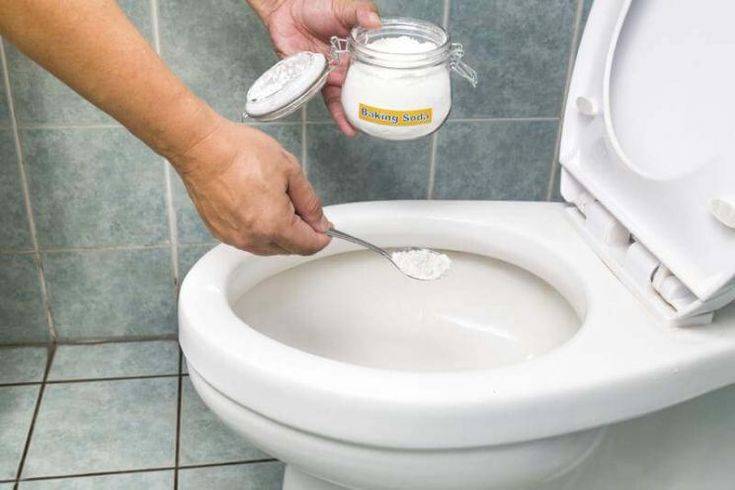 Reinigung der Toilette mit Natron, Essig und Zitronensäure