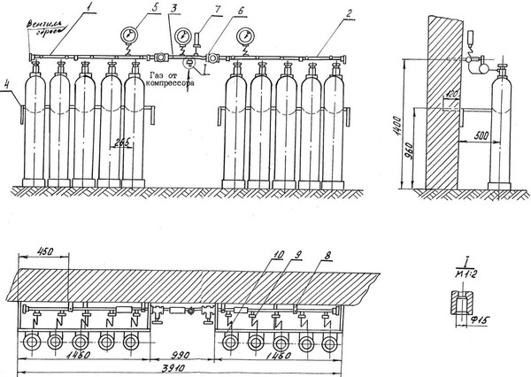 Ventilvorrichtung für Gasflaschen und deren Austausch an der Flasche