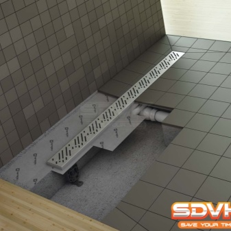 Sådan installeres et bruseafløb i badeværelsesgulvet: trin for trin installationsvejledning
