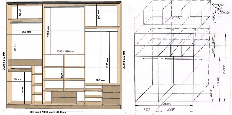 Kleiderschrank zum Selbermachen (61 Fotos): wie man ihn zu Hause einbaut. Schritt-für-Schritt-Anleitungen und Zeichnungen mit Beschreibungen