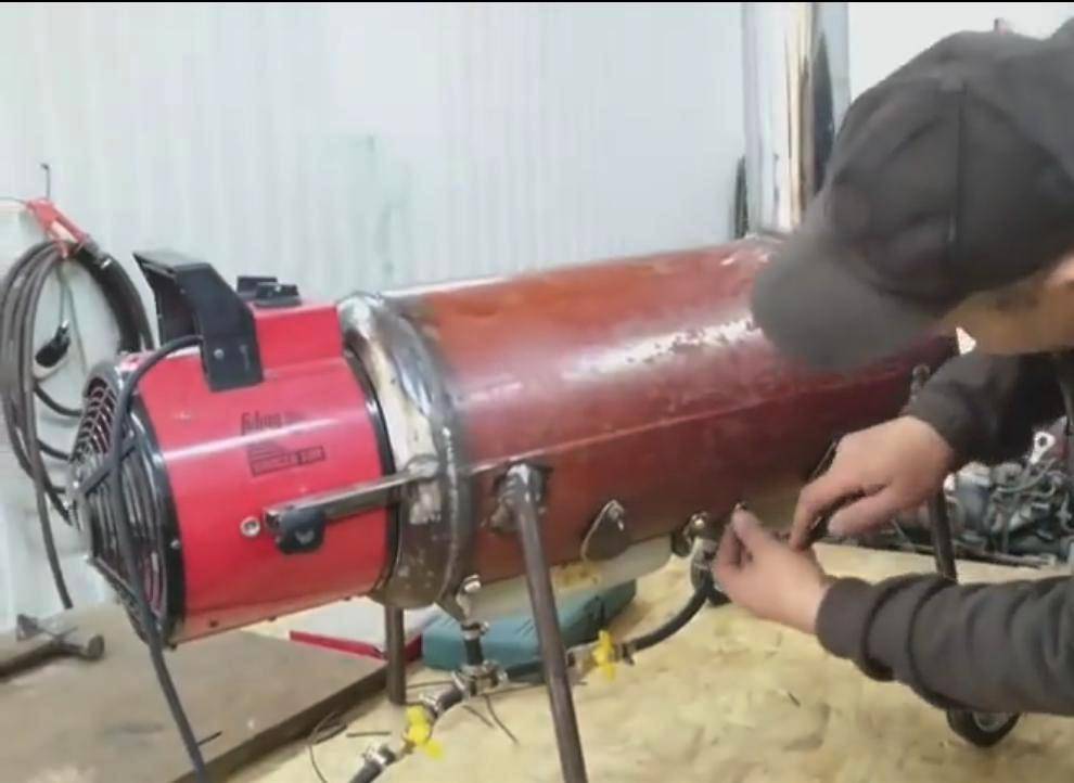 Do-it-yourself-Heißluftpistole für verschiedene Kraftstoffarten