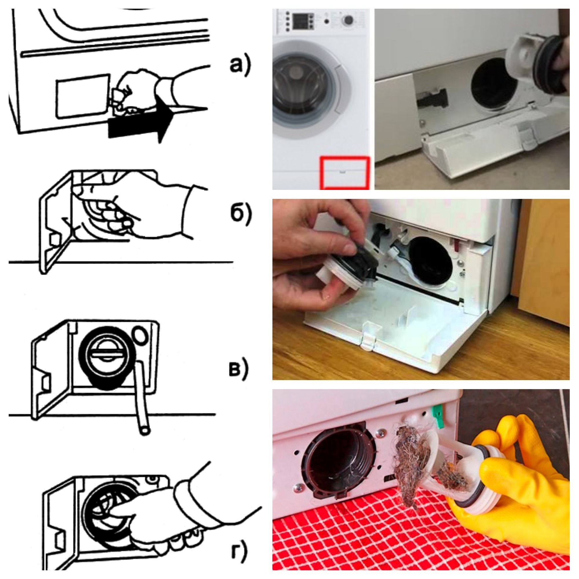 So reinigen Sie eine Waschmaschine mit Zitronensäure und einem Schmutzfilter