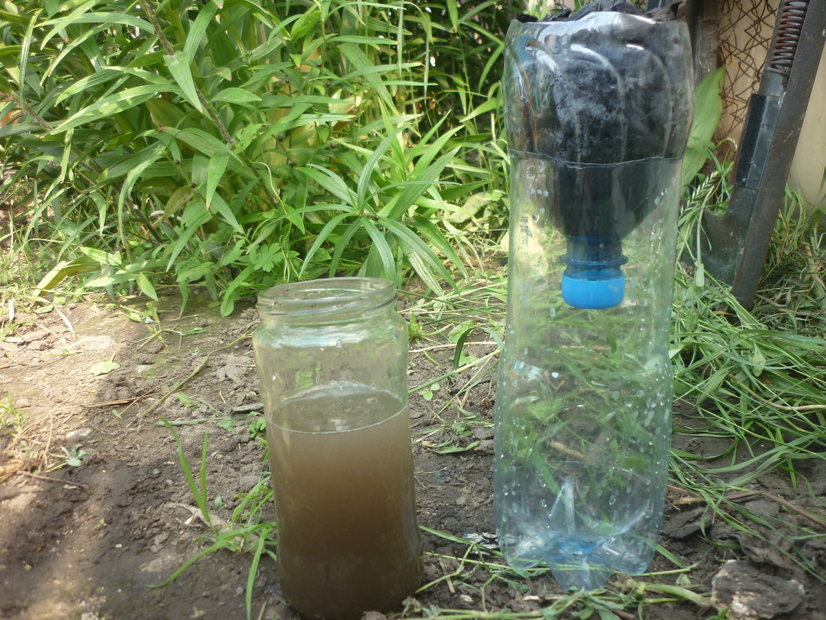 Wasserfiltration mit selbstgebauten Geräten
