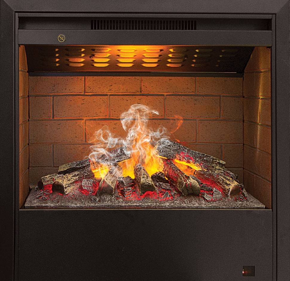Elektrische Kamine mit dem Effekt von lebendigem Feuer und Flamme 3d für zu Hause