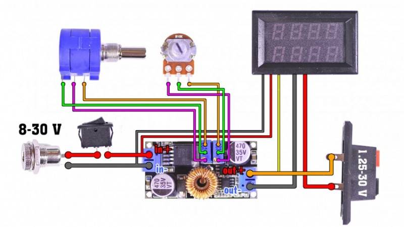 Gør-det-selv kraftig spændingsstabilisator: kredsløbsdiagrammer + trin-for-trin monteringsvejledning