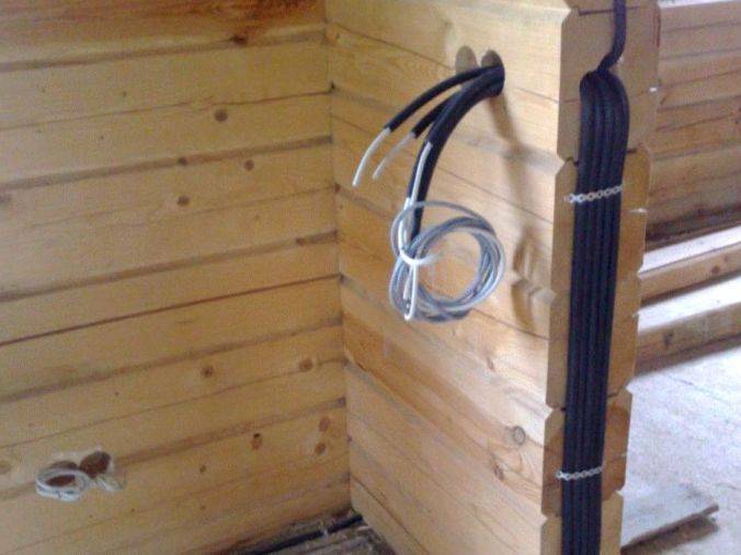 Elektriker in einem Holzhaus: Diagramme + Installationsanleitung
