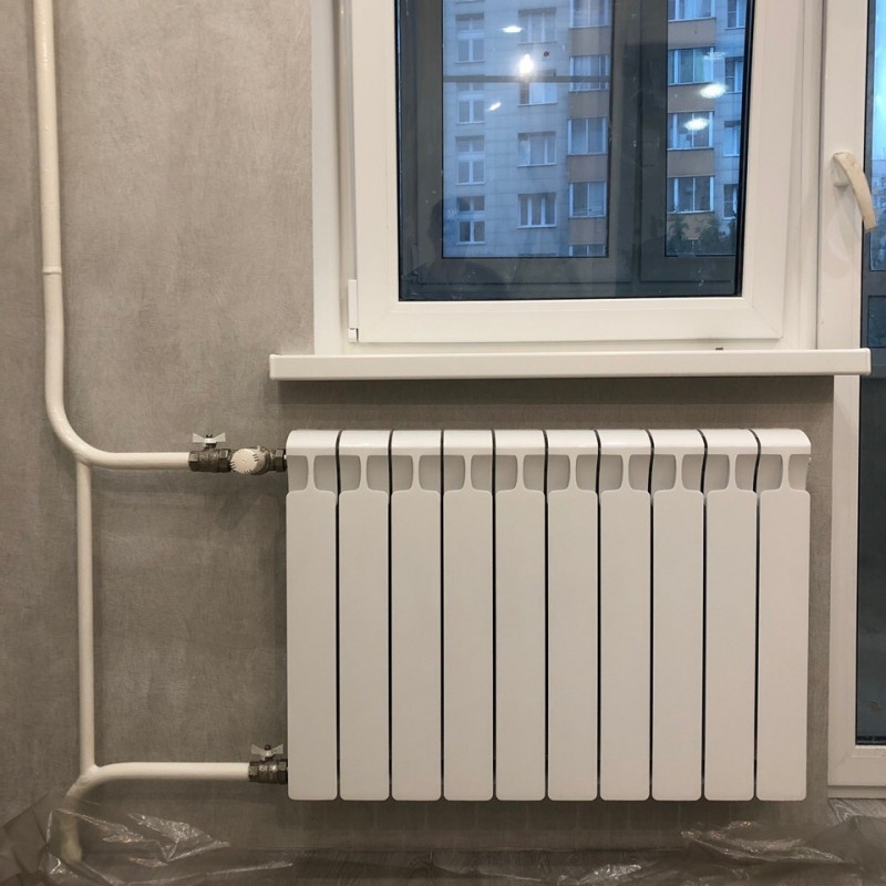 Udskiftning af radiator i et centralvarmeanlæg