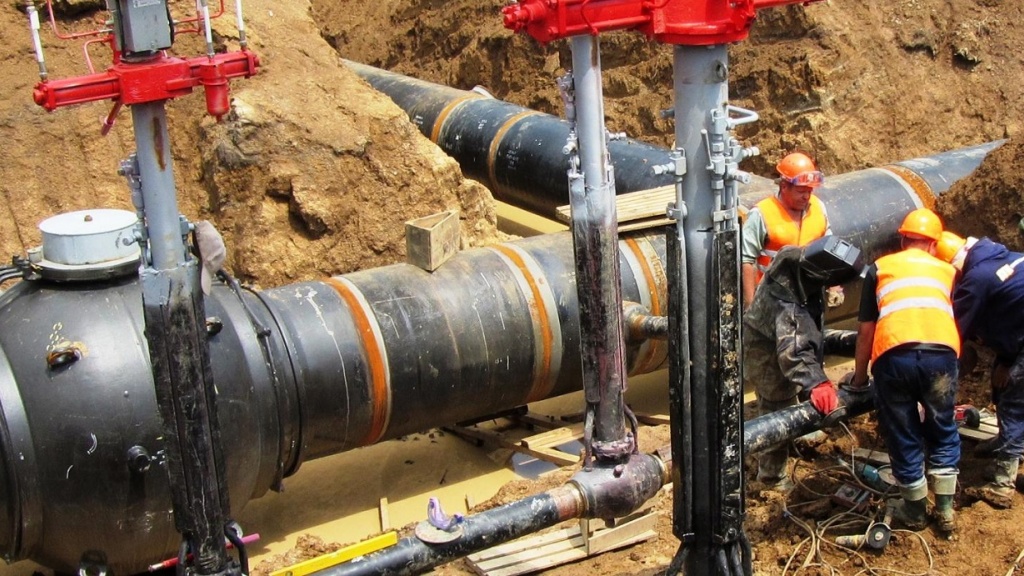 Linearer Teil der Hauptgasleitungen