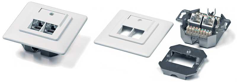 Do-it-yourself-Installation eines Computers (Netzwerk) Socket RJ-45
