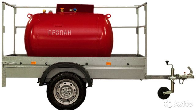 Mobiler Gasspeicher - ein mobiler Container auf einem Anhänger zur Speicherung von Gas