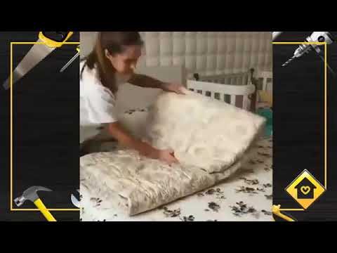 Wie fülle ich eine Tagesdecke auf einem Bett oder Sofa?