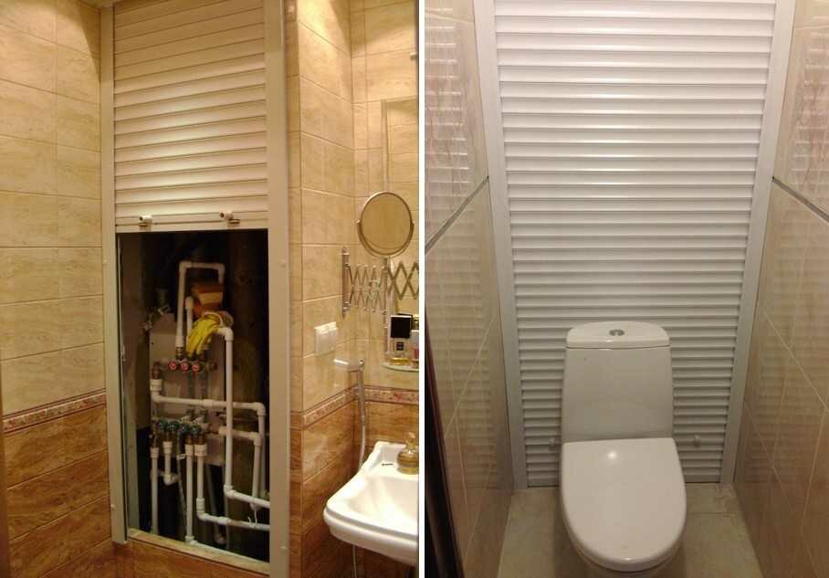 So verstecken Sie Rohre in einer Toilette - eine Analyse von 3 beliebten Methoden zum Maskieren der Rohrleitung