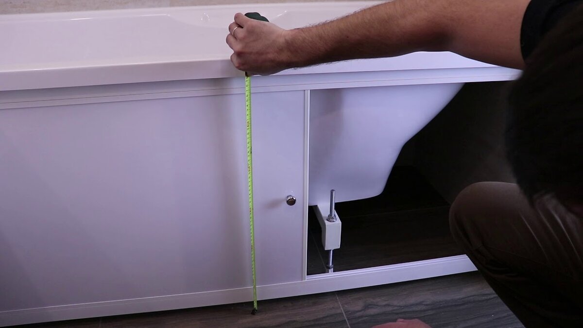 Wir machen mit unseren eigenen Händen eine Schiebewand unter der Badewanne - Schritt-für-Schritt-Anleitung