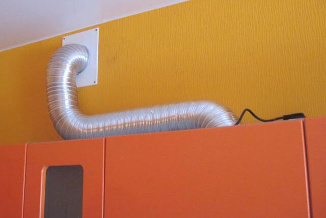 Hauben für die Küche mit Entlüftung zur Belüftung: Funktionsprinzip, Schemata und Installationsregeln