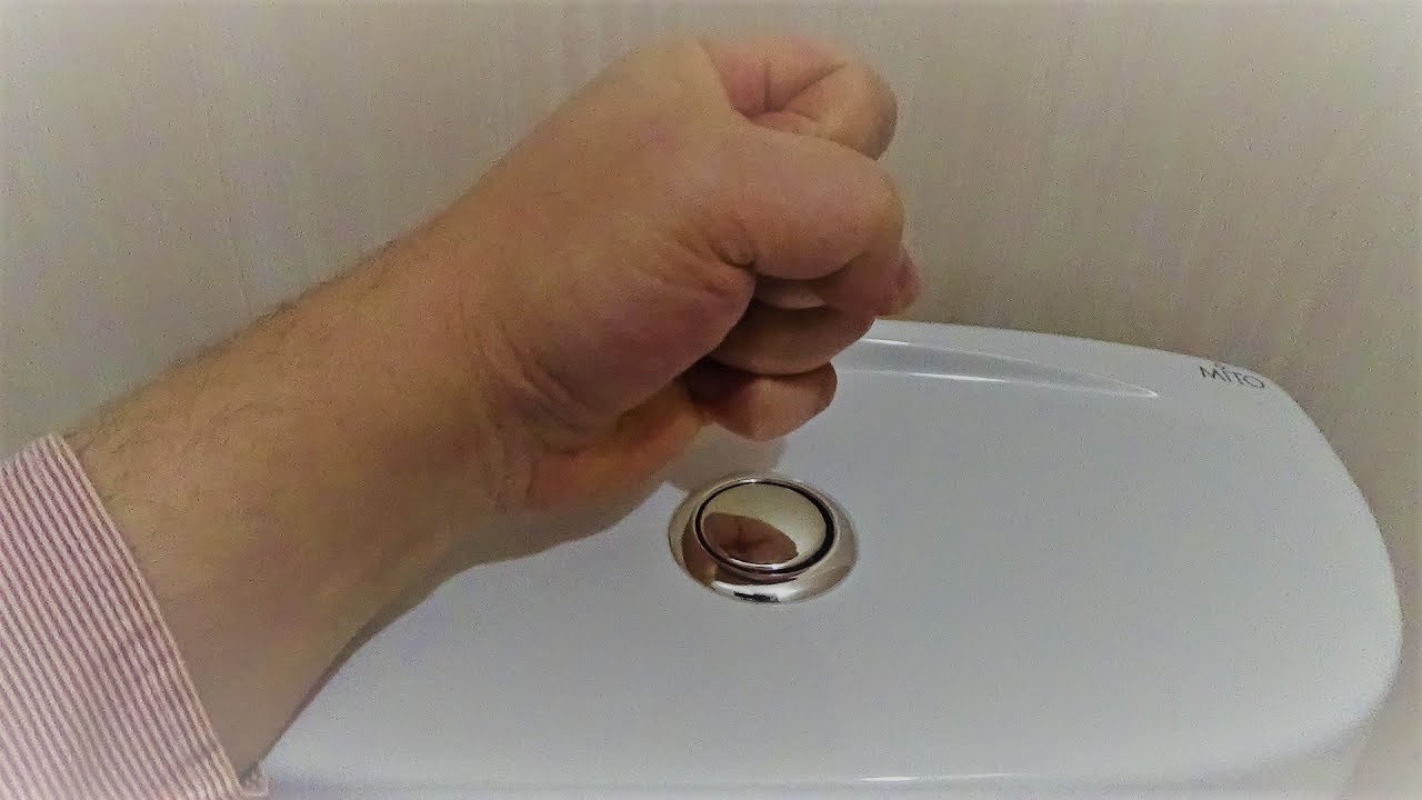 Wie befestige ich einen Toilettenspülkasten mit einem Knopf?