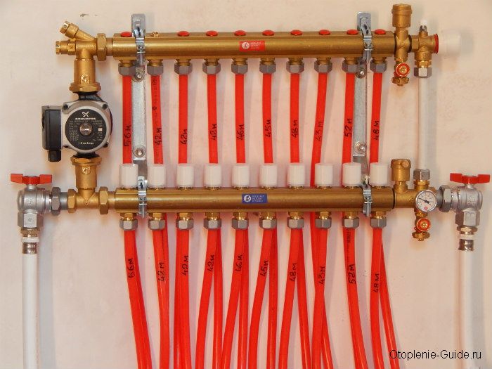 Kollektor zum Heizen (79 Fotos): Polypropylen-Verteilungsobjekt zum Selbermachen, Kollektorsystem und -gruppe, komb