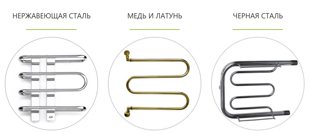 So wählen Sie einen beheizten Handtuchhalter für das Badezimmer: grundlegende Parameter