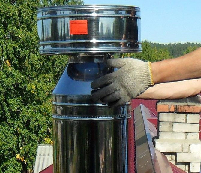 Hvordan man laver og installerer deres egen deflektor på skorstenen opvarmning kedel
