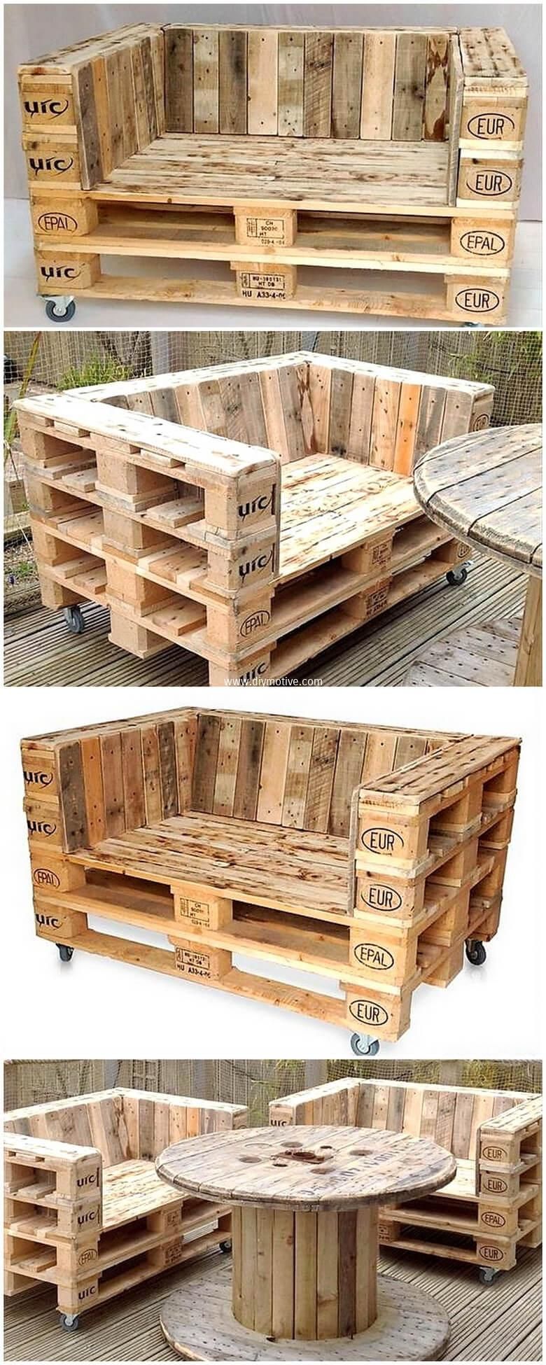 Sofa aus Paletten: stilvolle Designermöbel mit eigenen Händen