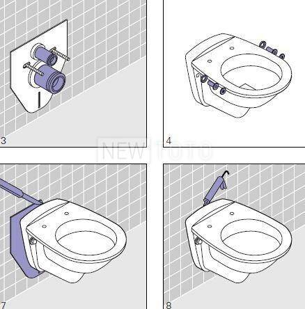 So installieren oder installieren Sie eine wandhängende Toilette
