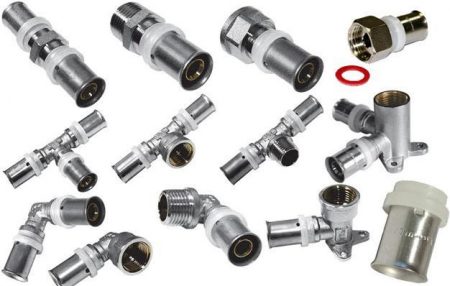 Pressfittings für Metall-Kunststoff-Rohre: Typen, Kennzeichnung, Zweck + Beispiel für Installationsarbeiten