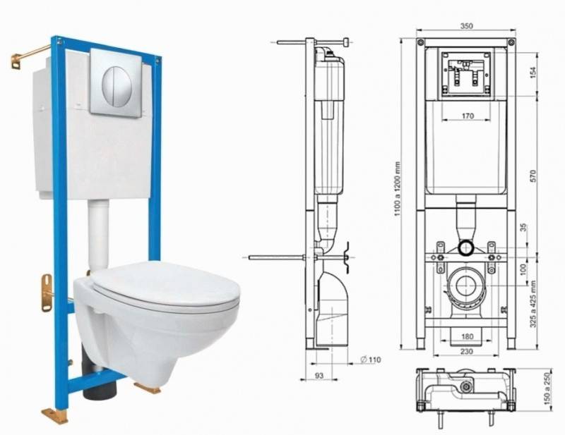 Installation af toiletinstallation: detaljerede instruktioner til montering af et væghængt toilet