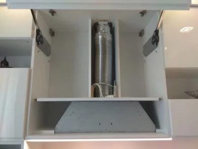 Einbauhaube: Regeln für den Einbau in einen Schrank und Ausstattungsmerkmale nach Wahl