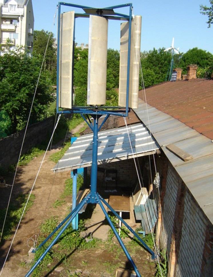 Wie man mit eigenen Händen einen vertikalen Windgenerator baut