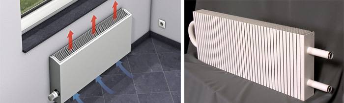 Wasserheizkonvektoren (49 Fotos): Wand- und Sockeleinbau-Heizkonvektoren mit Ventilator, Abmessungen, Hersteller und Anschluss